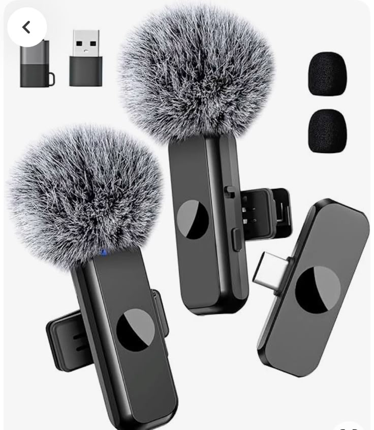 OSA Lavalier Microphone for Phone with Charging Case and Transmitter Digital Display - Set of 2, for Type C Phone, Recording, Professional Video Recording, Lapel Mic (USB Type C)