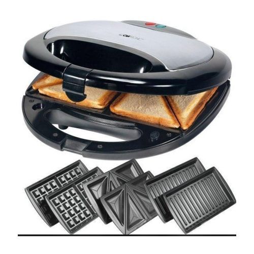 5-in-1 Sandwich Maker, 5 Interchangeable Plates, Waffle Iron, Contact Grill, Electric Grill, Multigrill, Nut Toaster, Witch Hazel Nut Biscuit Oreschki Maker