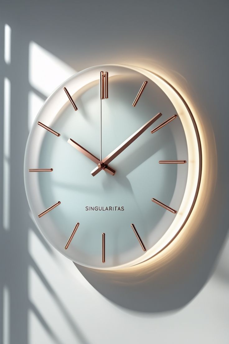 Frosted Glass Wall Clock – Singularitas Edition