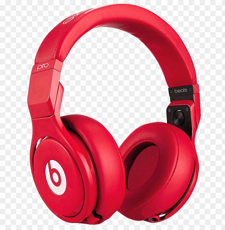 Red Beats headphones with adjustable headband