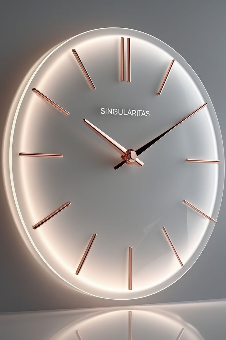Frosted Glass Wall Clock – Singularitas Edition