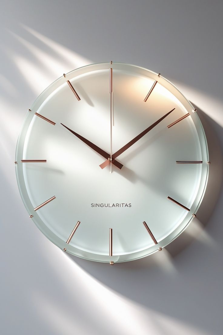 Frosted Glass Wall Clock – Singularitas Edition