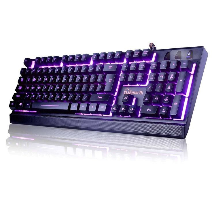 Teclado Gamer Semi-mecânico RGB LED retroiluminado Computador Pc